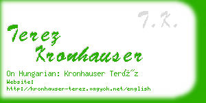 terez kronhauser business card